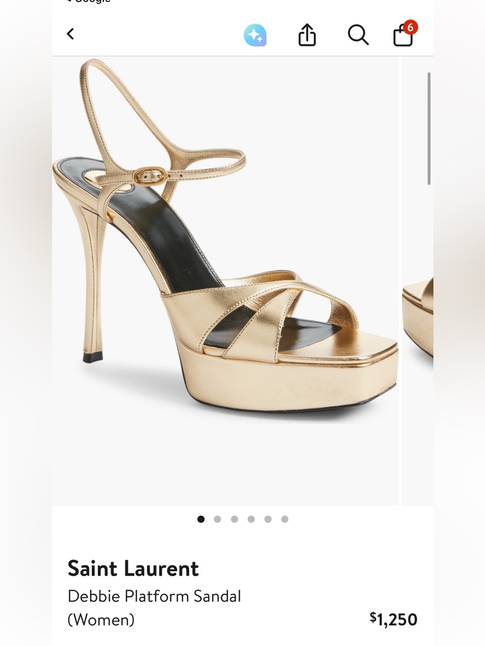 Saint Laurent Debbie Platform Sandal